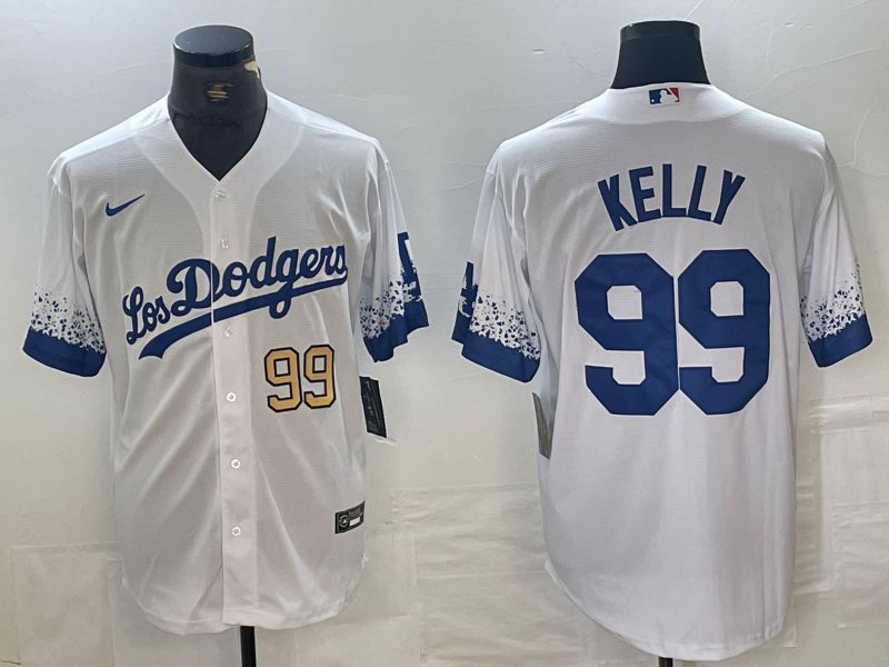 Men Los Angeles Dodgers 99 Kelly White City Edition 2024 Nike Game MLB Jersey style 2